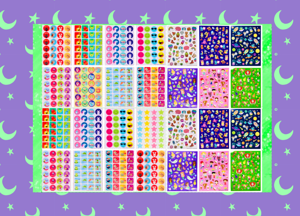 Cartoon Stickers Bundle for Kids Teens Teachers Seasonal Fun Packs