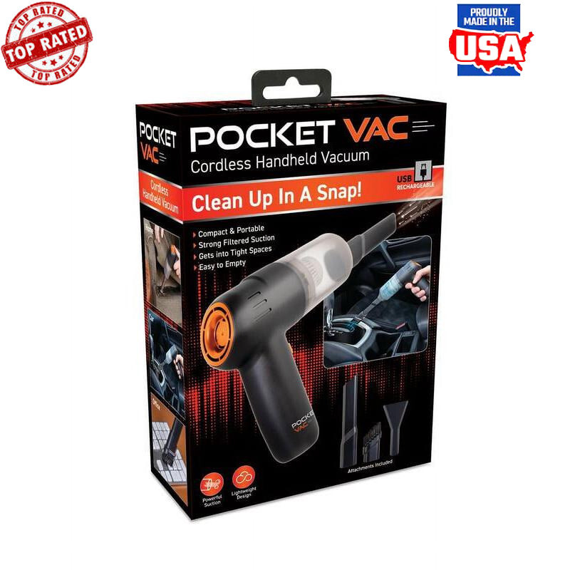 Rechargeable Cordless Handheld Vacuum W/ Attachments USB Charging Lightweight US