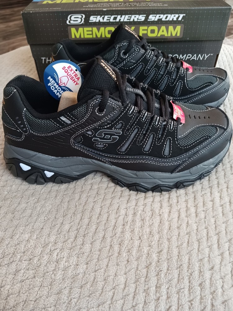 Men's Sz 9 Skechers X-Wide AFTER BURN Memory Foam M/Fit Lace-up Sneakers