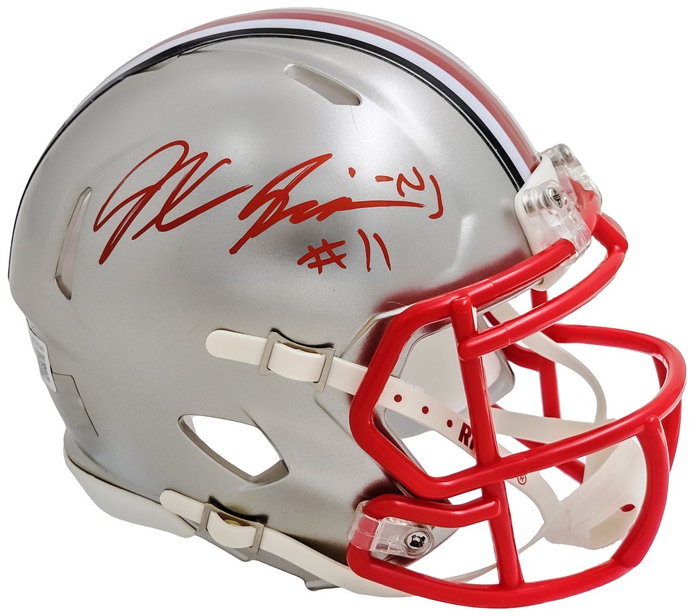 SALE! JAXON SMITH-NJIGBA AUTOGRAPHED OHIO STATE FLASH MINI HELMET BECKETT 216620-image
