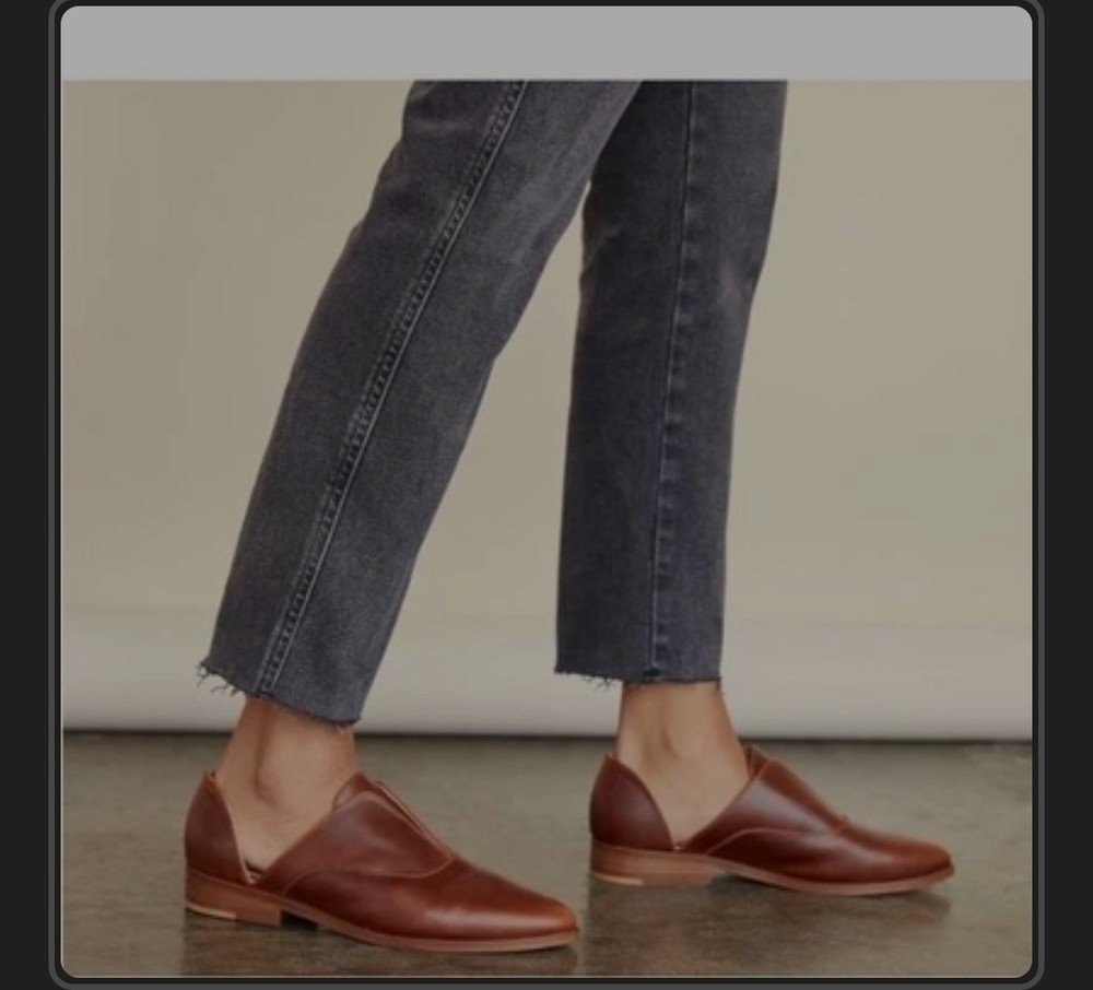 Nisolo Emma d'Orsay 2.0 Leather Oxford Brandy Brown Womens 9.5