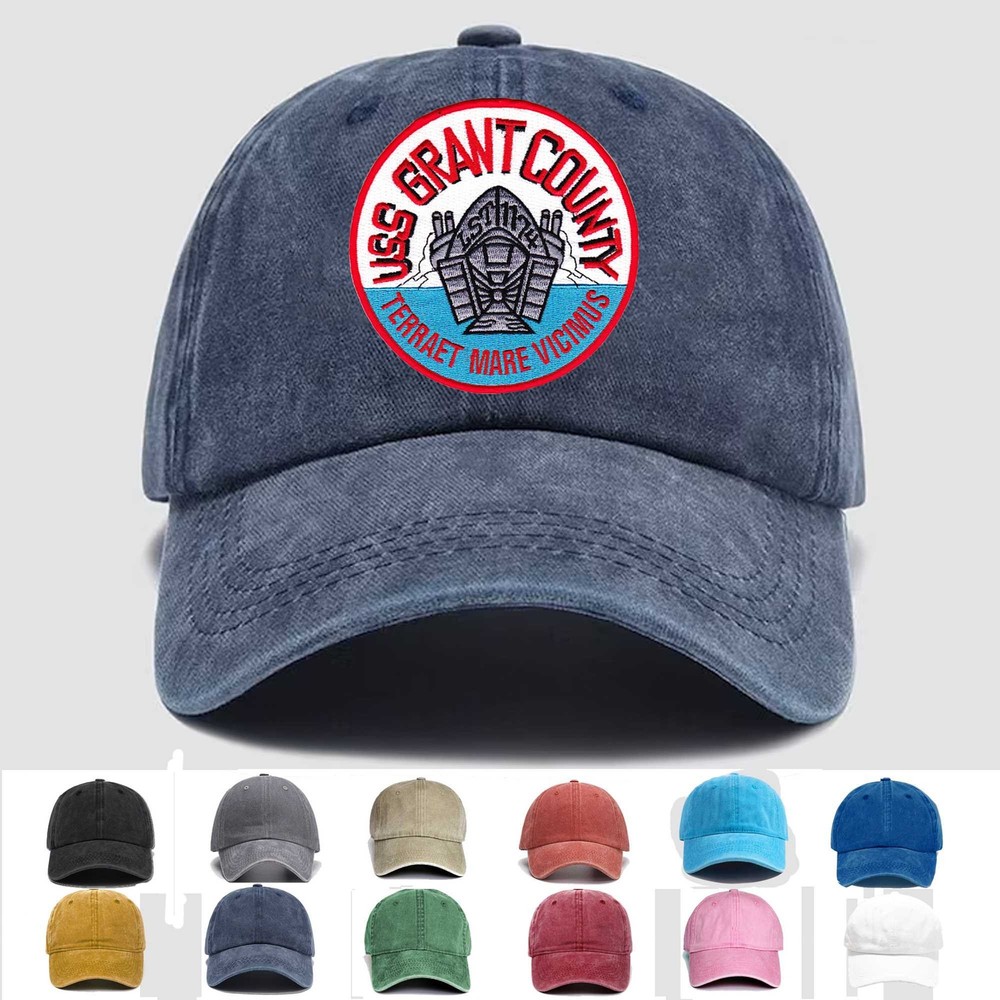 Custom Embroidered Hat LST-1174 USS Grant County, Veteran Cap, Trucker Hat, Gift