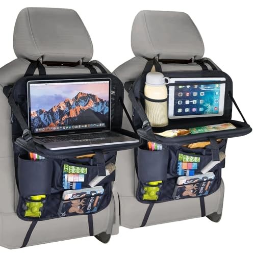 Car Backseat Organizer with Tablet Holder,9 Storage Pockets Oxford B -2pcs