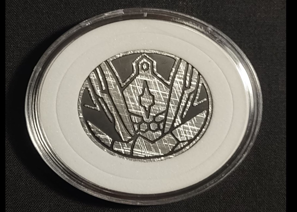 2016 TCG Promo Zygarde Full Form Silver Streak Foil Coin English Encased