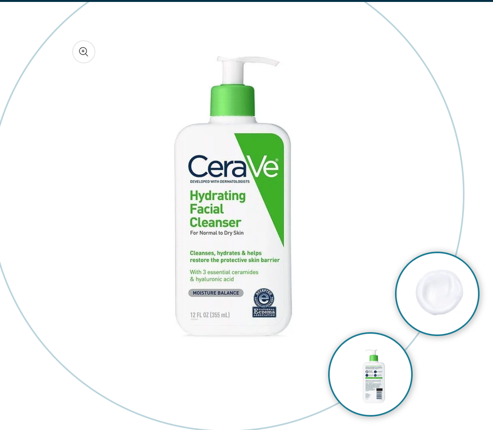 CeraVe Hydrating Facial Cleanser Normal to Dry Skin Moisture  8 oz