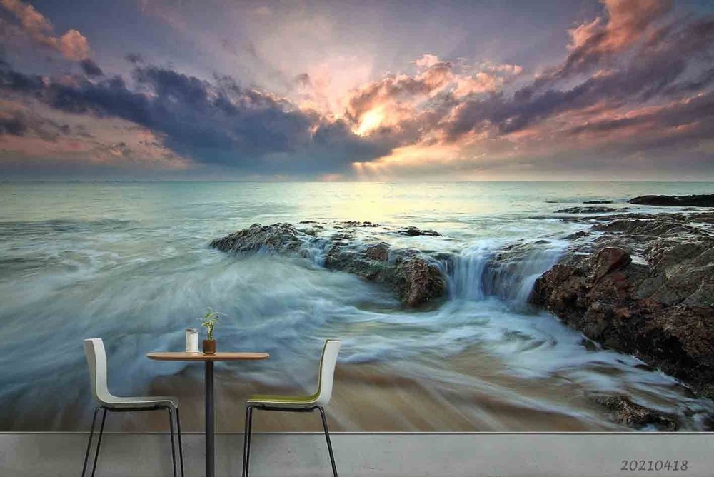 3D Sky Sea Landscape Wall Murals Wallpaper Murals Wall Sticker 3