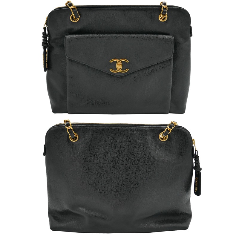CHANEL Classic Chain Tote Bag in Black 94962 Timeless Luxury Handbag