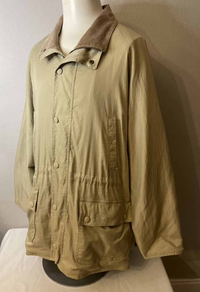 Barbour E75 Freedom Jacket - 17305 - Pale Khaki - No Hood - Size XL - Pre-Loved
