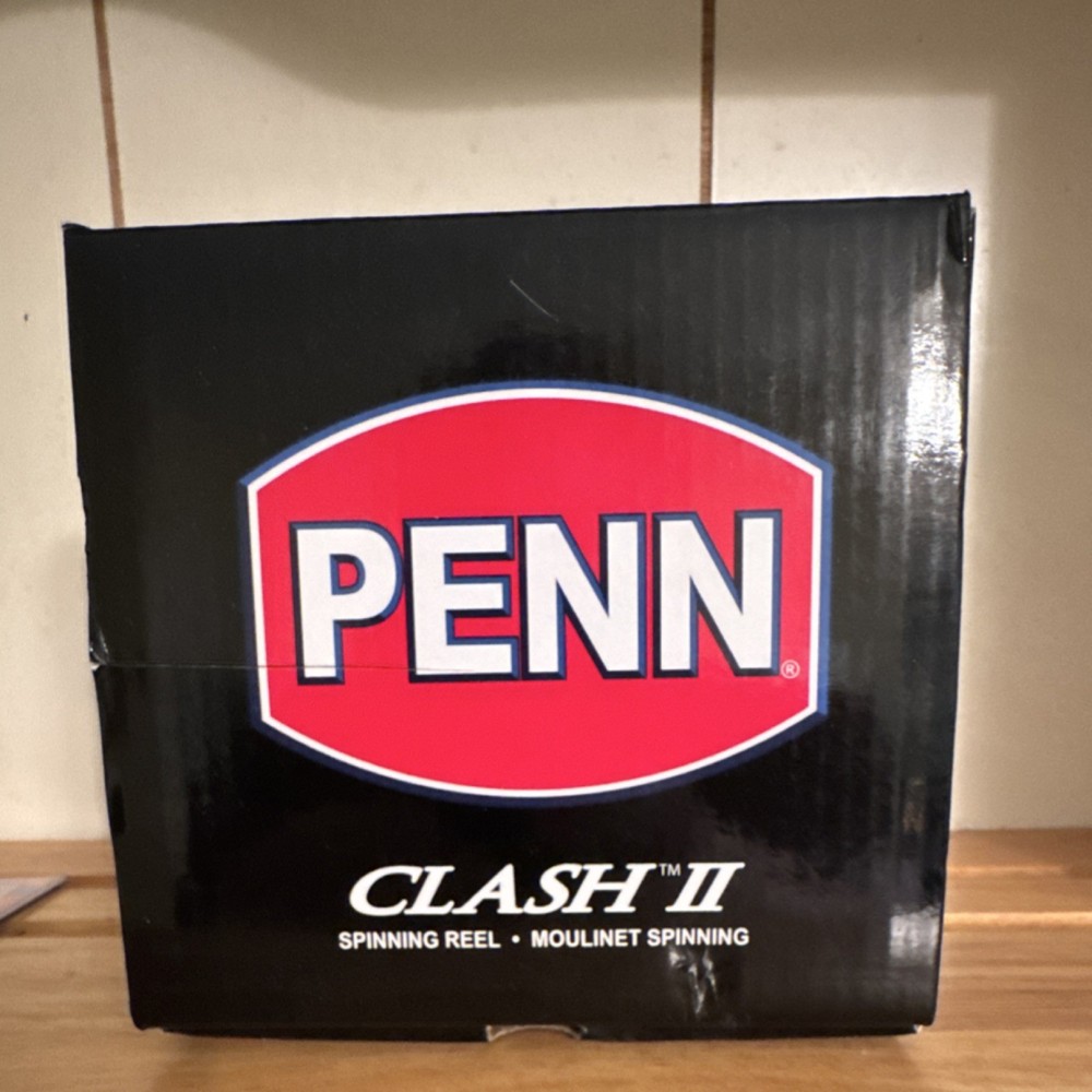 Penn Clash II 3000 Spinning Reel 8+1 Bearings CNC Gear Aluminum Spool Black