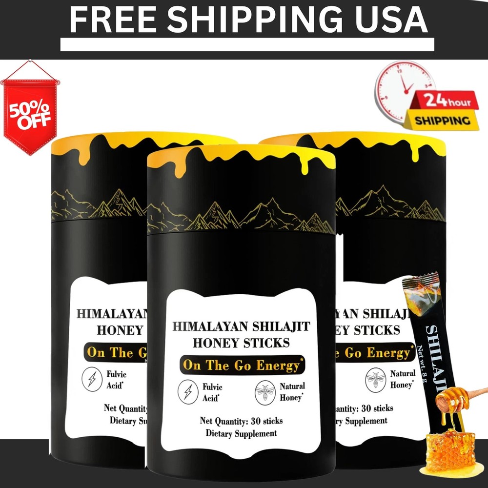 Pure Himalayan Shilajit Sticks with Organic Honey – 3 Pack