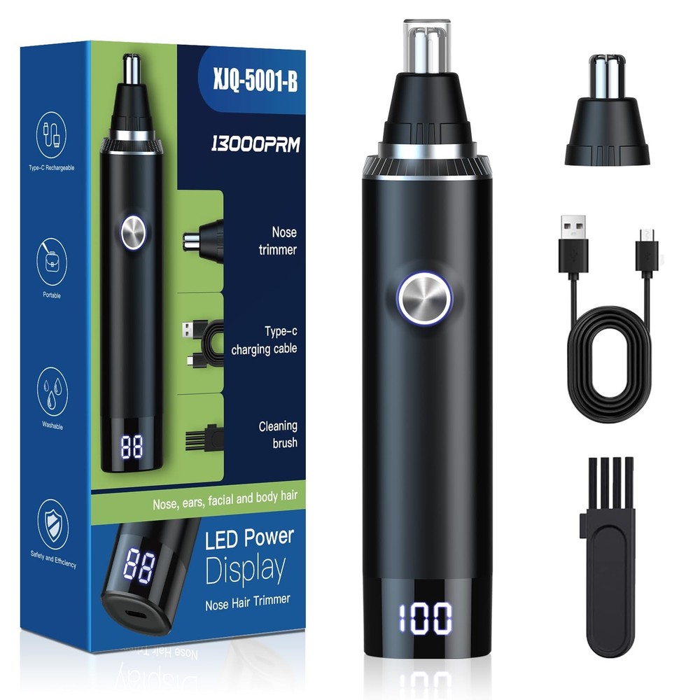 2025 Professional Painless USB Rechargeable Ear & Nose Hair Trimmer for Men
