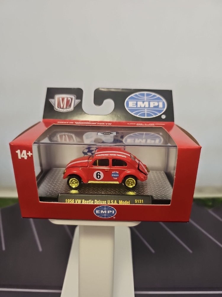 M2 Machines Empi Equipped Red 1956 VW Beetle Deluxe U.S.A Model CHASE S131