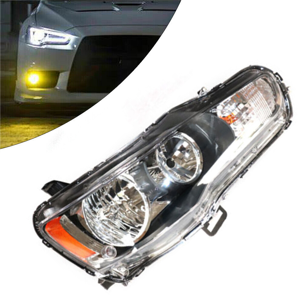 Right Halogen Headlight Passenger Side Headlamp For Mitsubishi Lancer 2008-2017