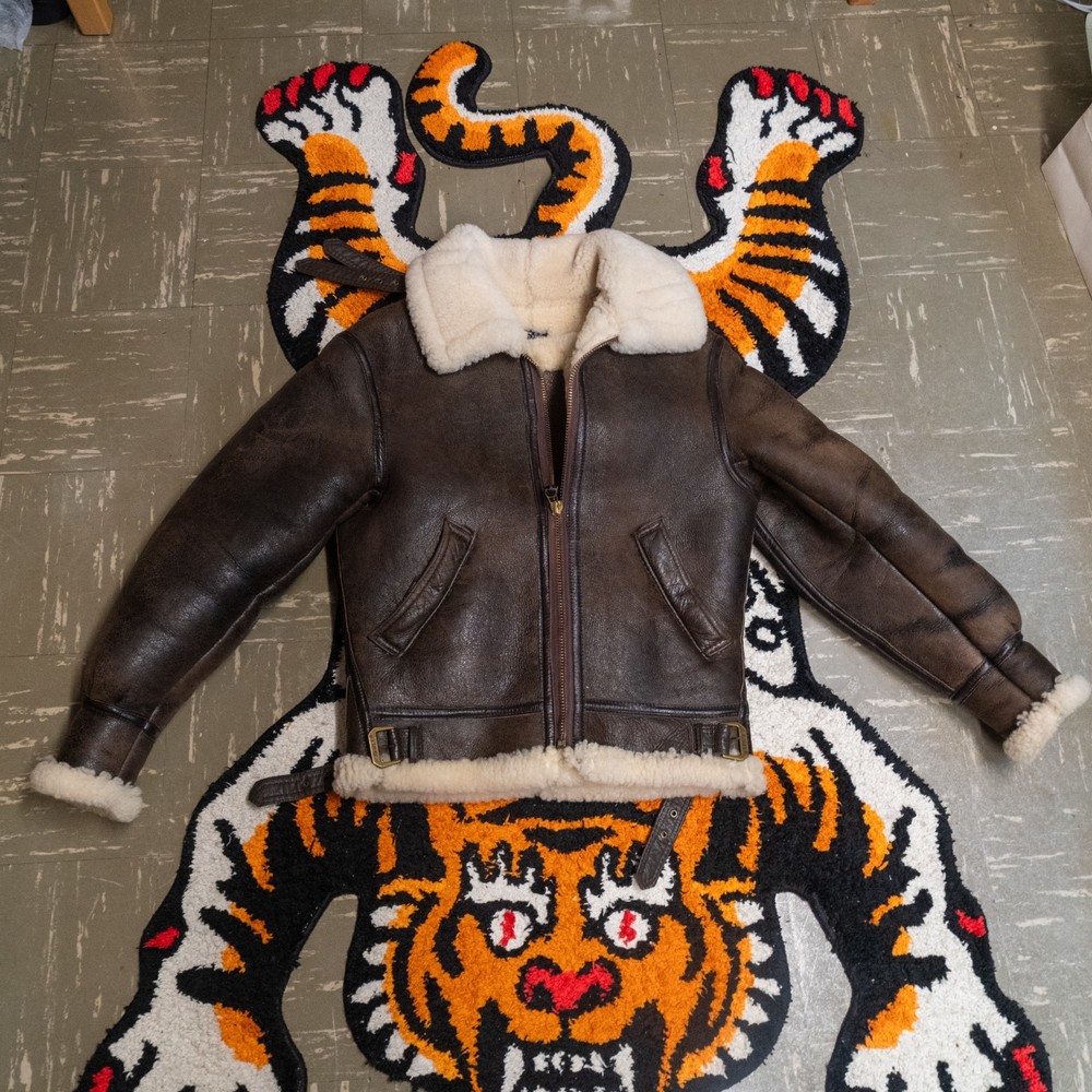 Original Avirex B-3 Shearling Bomber Jacket Size 32 – Restored Excellent