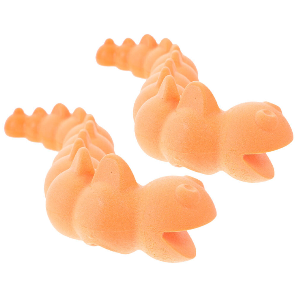 2 Pcs Puppy Toys Small Dogs Grinding Frog Mat for Water Bowl Baby