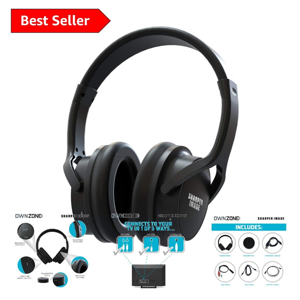 Own Zone Wireless Over-Ear Headphones - Effortless TV Connection, Rechargeable