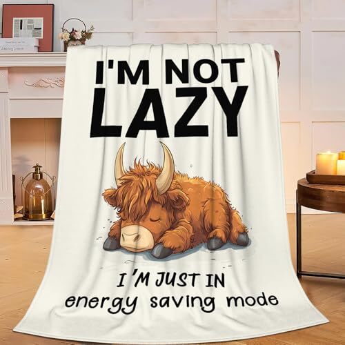 Highland Fleece Throw Blanket 50x60 Super Soft Warm Cozy Fuzzy Plaid Reversible