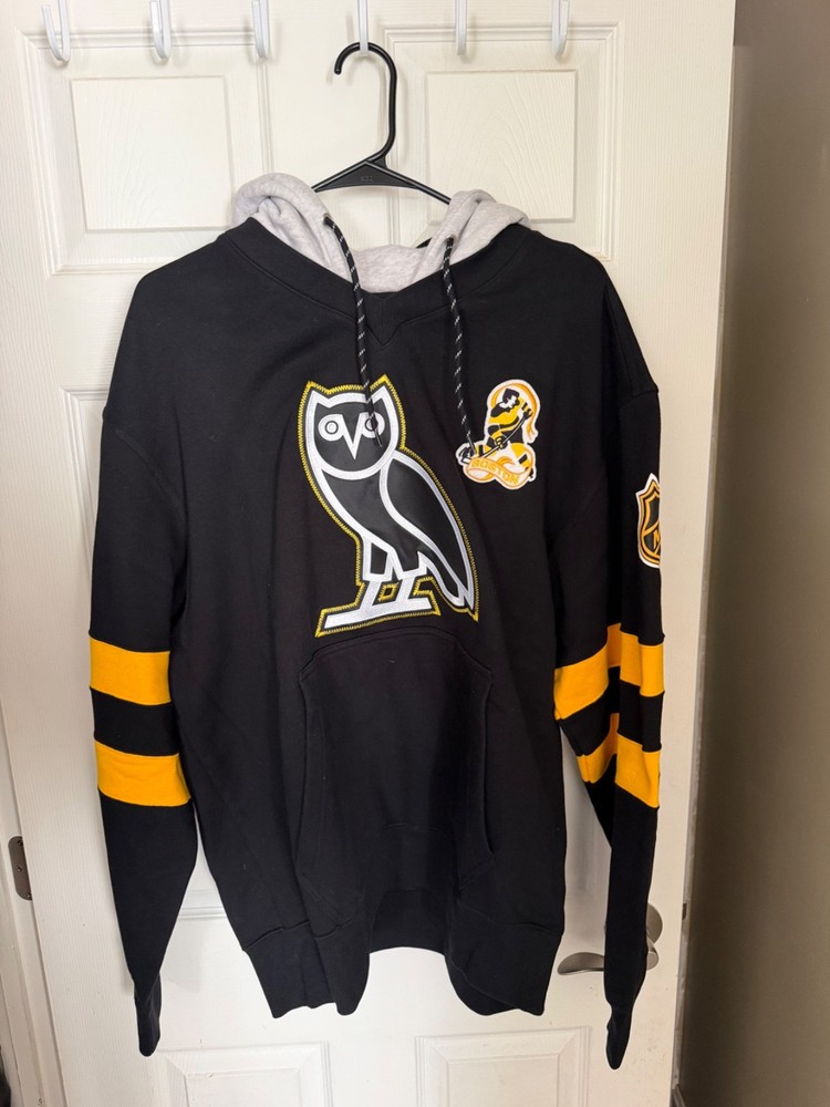 New Boston Bruins Drake OVO x NHL Fleece Hoodie Men’s Size Large Limited $200