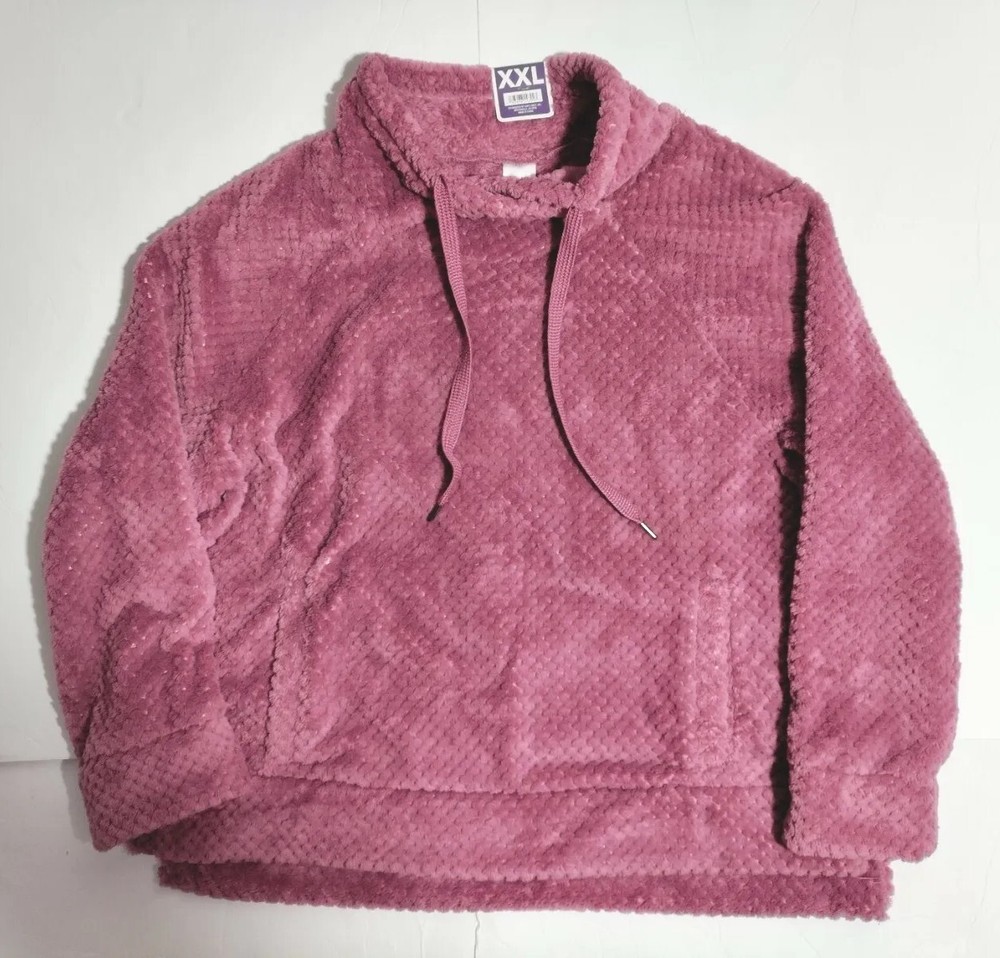 Members Mark Plush Thick Textured Womens XXL Pullover in Dusty Rose-image
