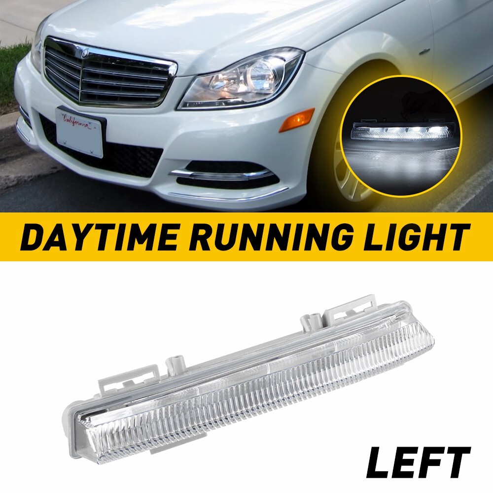Driver left fog lights daytime running LED For Mercedes Benz C-Class W204 C250