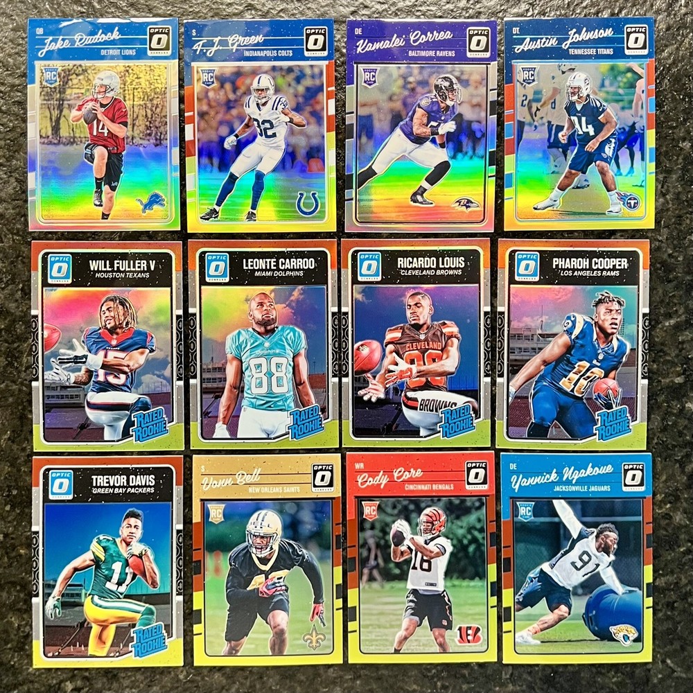 2016 Donruss Optic Football 12 Card Holo Prizm RC Lot (All RCs & All Holo Prizm)