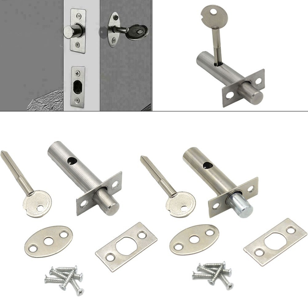 Tube Well Bolt Lock Set for Extra Security on Exterior and Interior Doors