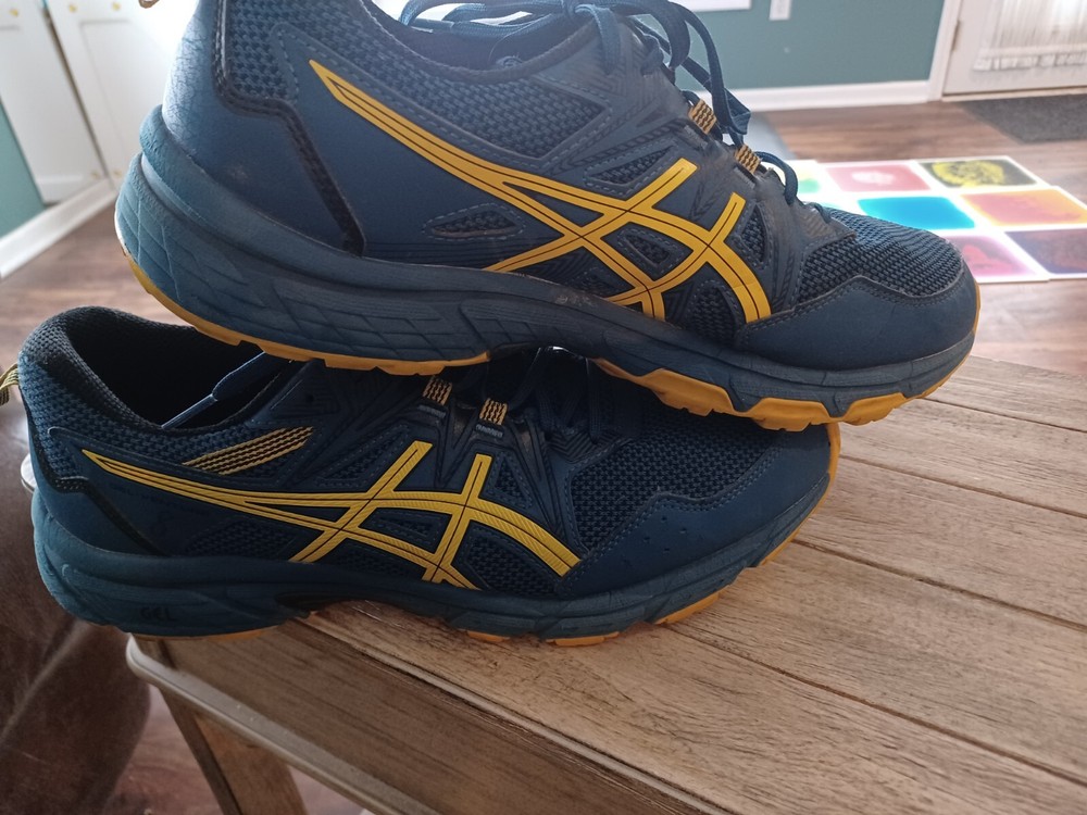 ASICS Gel-venture Mens Size 10.5 NIB Mako Blue/Saffron