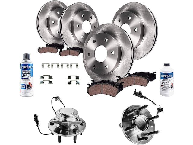 Yukon XL 1500 Brake Pad Rotor & Wheel Hub Kit by Detroit Axle 72178YBGM