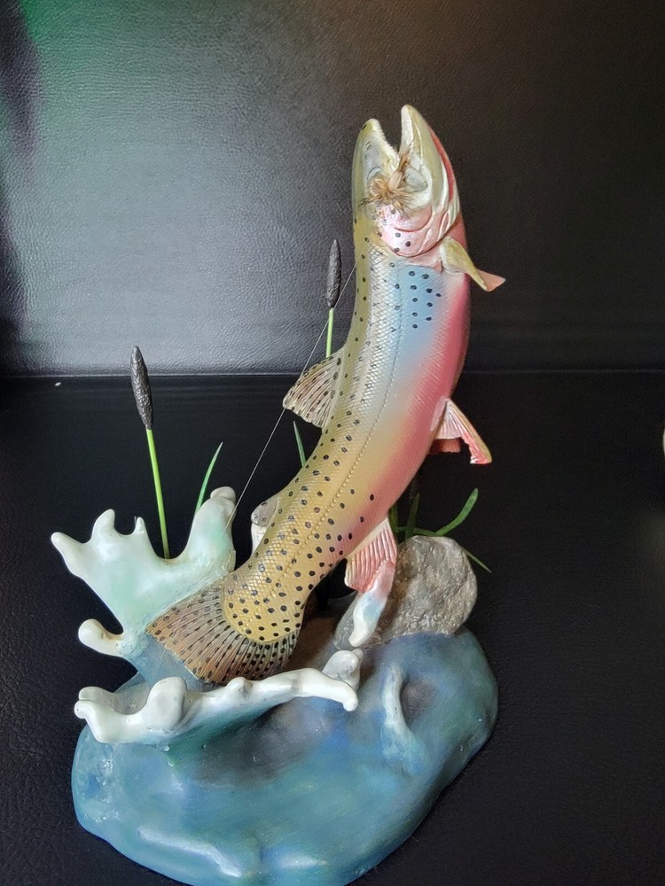 Vtg Danbury Mint Franz Dutzler Westslope Winner Trout Treasures Sculpture *read