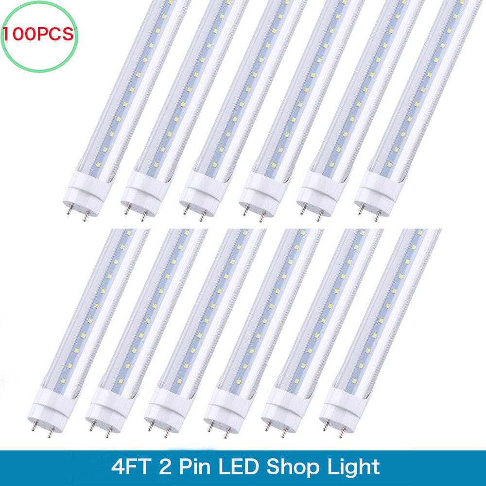 48in 22W G13 LED Tube Lights 100-Pack - 6000K Bright Shop Lighting  