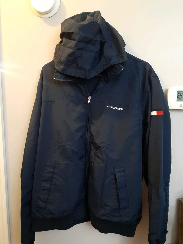 Vintage Tommy Hilfiger XL Yacht Jacket with Zip Hood Winter Coat