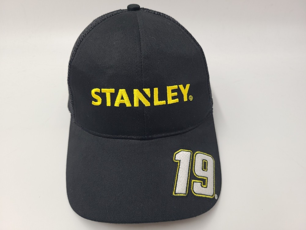 Carl Edwards #19 Stanley Joe Gibbs Racing Mesh Adjustable Hat Cap NASCAR Black
