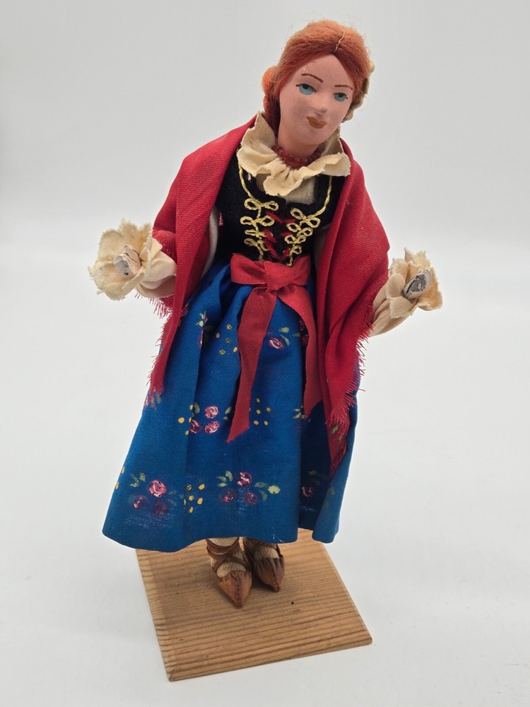 Handmade Vintage Doll in Polish Folk Costume.1960s---31
