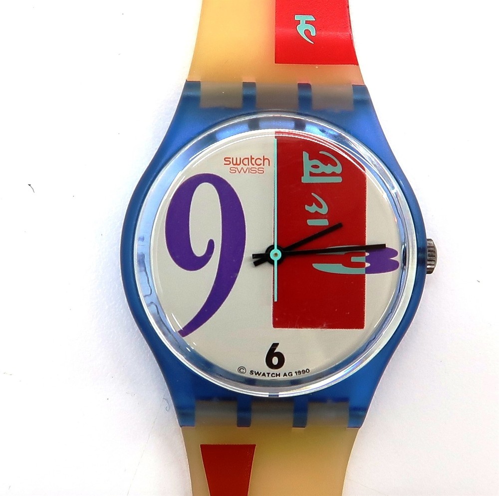 Vintage 1991 Swatch Bold Face GN112 Men's Watch No Case or Papers
