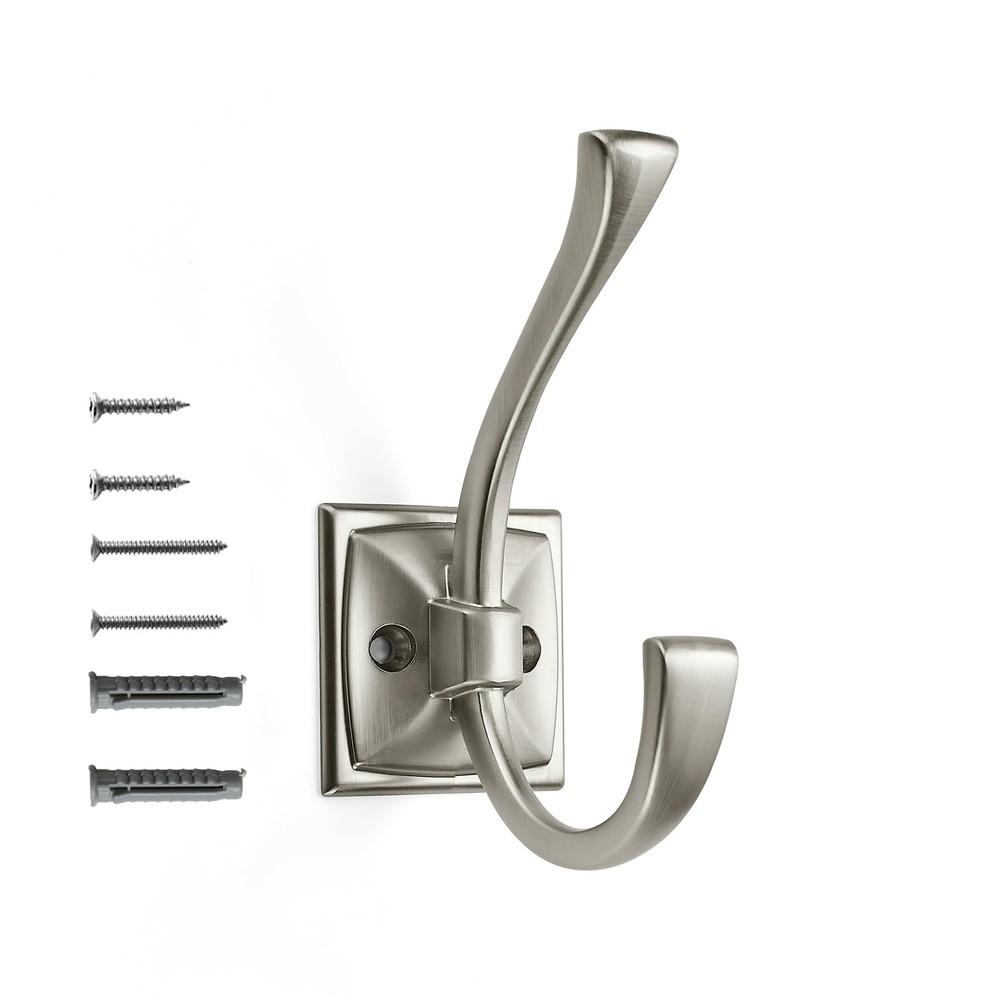 Wall Hooks,5 Pack Coat Hooks Hardware Towel Hooks for Hanging Coats Matte Bru...