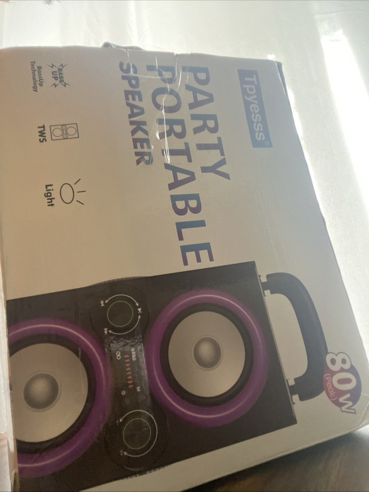 Portable Bluetooth Speaker with LED Lights for Wireless Party Sound