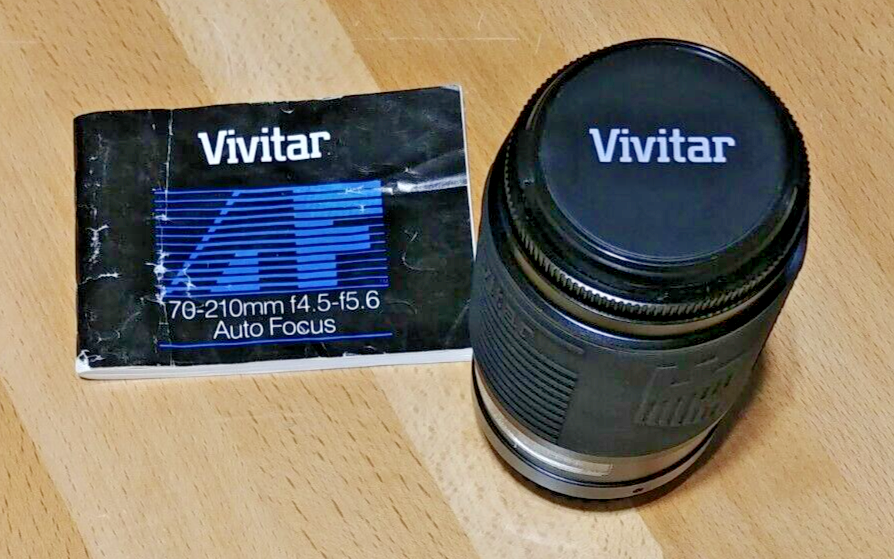 Vivitar Camera Lens for Minolta, 70-210mm 1:4, 5-5.6 MC in Very Good Condition.