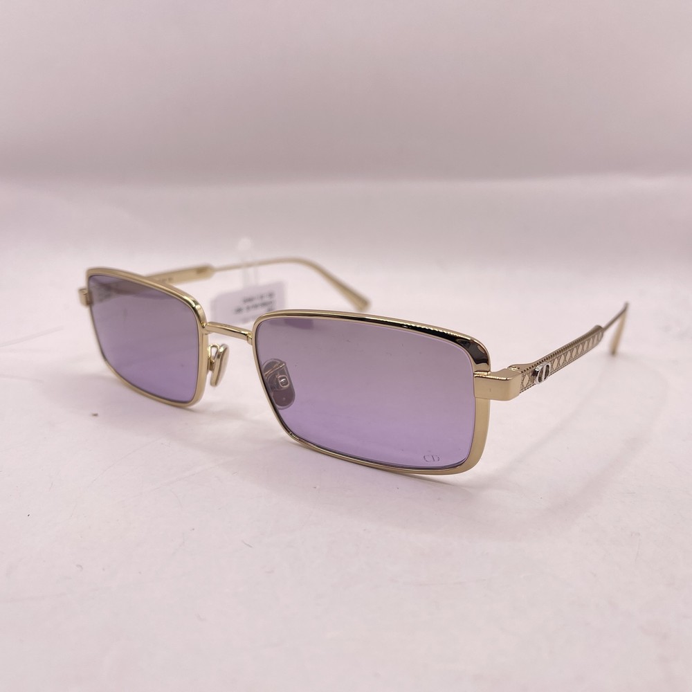 Dior Unisex DiorCannage S2U Rectangle Gradient Lens Sunglasses Gold/Purple