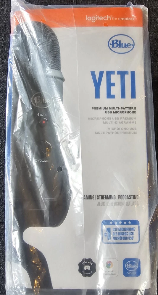 Blue Yeti Blackout USB Microphone 988-000100 with Shock Mount