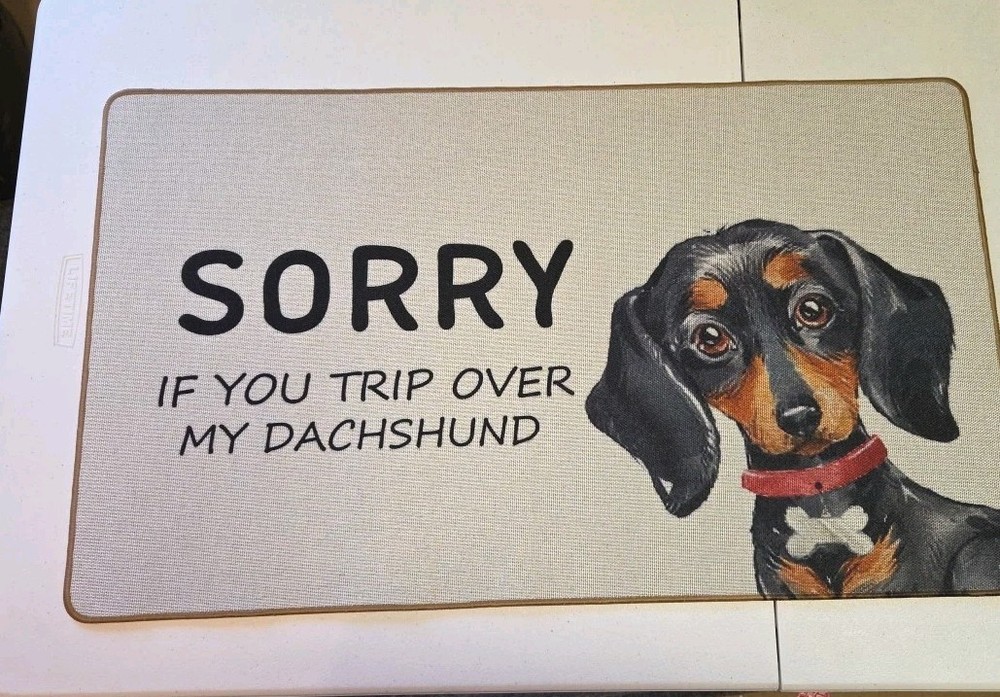 Dachshund Rubber Backed Non-Slip Welcome Mat for Dog Lovers