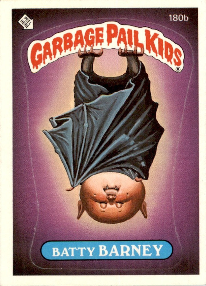 1986 Garbage Pail Kids Series 5 Batty Barney 180B Near Mint Condition