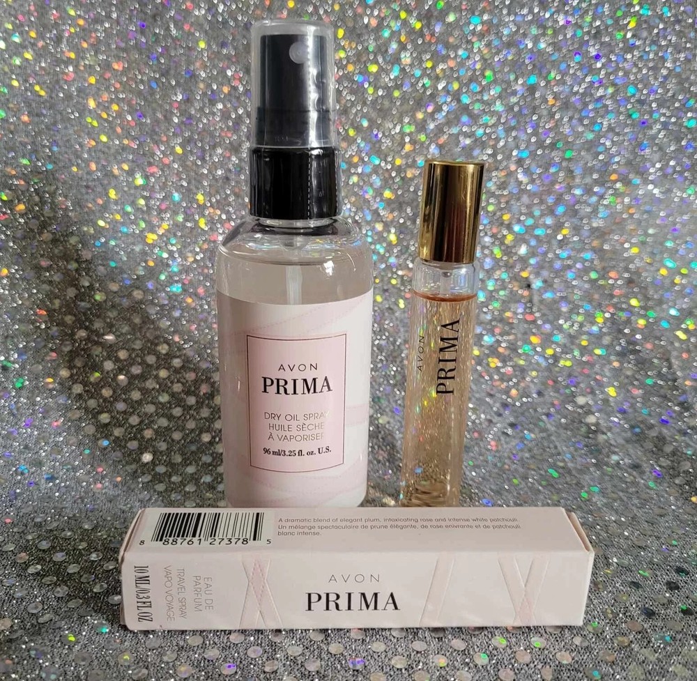 Avon PRIMA Perfume and Dry Oil Body Spray 3.25oz New Fast Shipping-image
