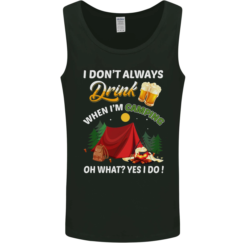 Camping Funny Alcohol Beer Camper Mens Vest Tank Top