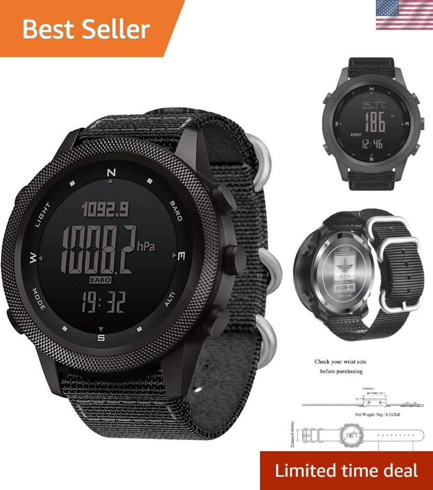 Tactical Digital Outdoor Sports Watch with Pedometer for Men