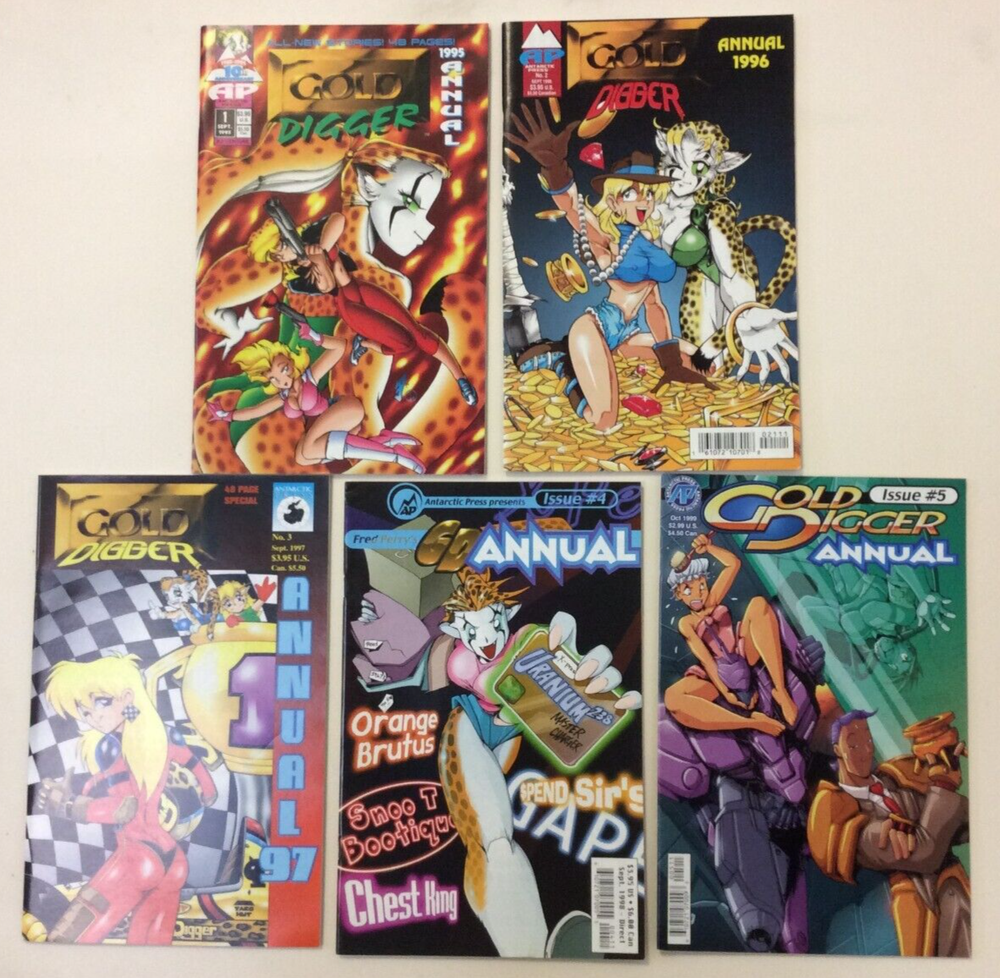 Gold Digger Annual #1-8 & Best of #1 VF to NM Antarctic Press