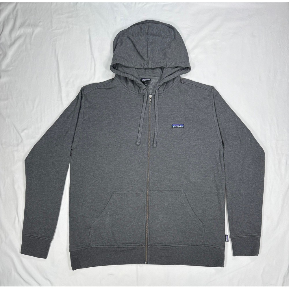 Patagonia Mens XL Organic Cotton Full Zip Hoodie in Heather Gray