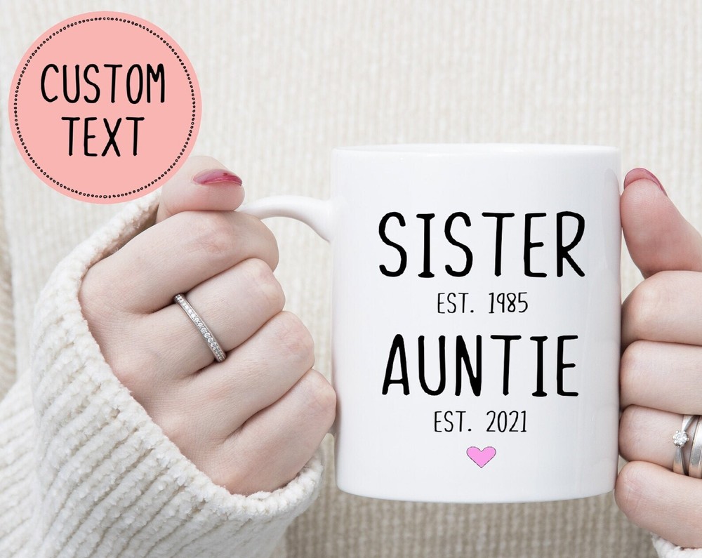 Personalized Auntie Est 2021 Mug Auntie Gift New Aunt Auntie Est Auntie Mug
