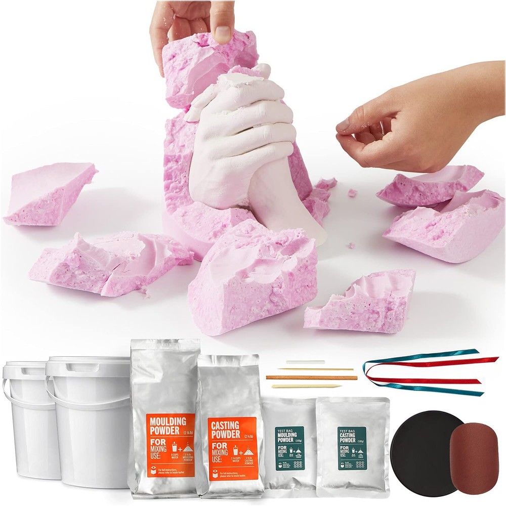 HomeBuddy Hand Casting Kit with Practice Kit - Keepsake Hand Mold Kit Couples...