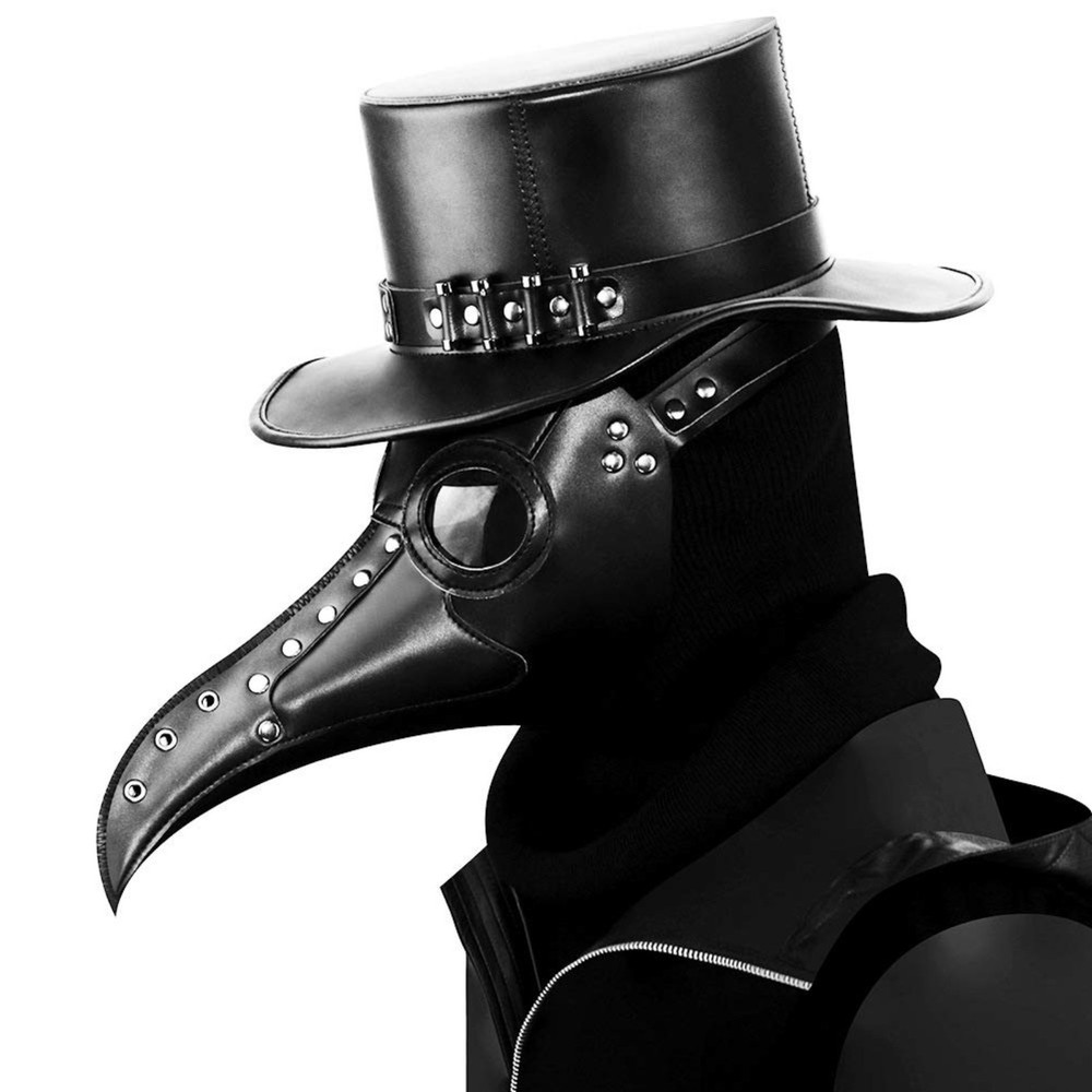 Plague Doctor Mask Steampunk Faux Leather Halloween Cosplay Costume