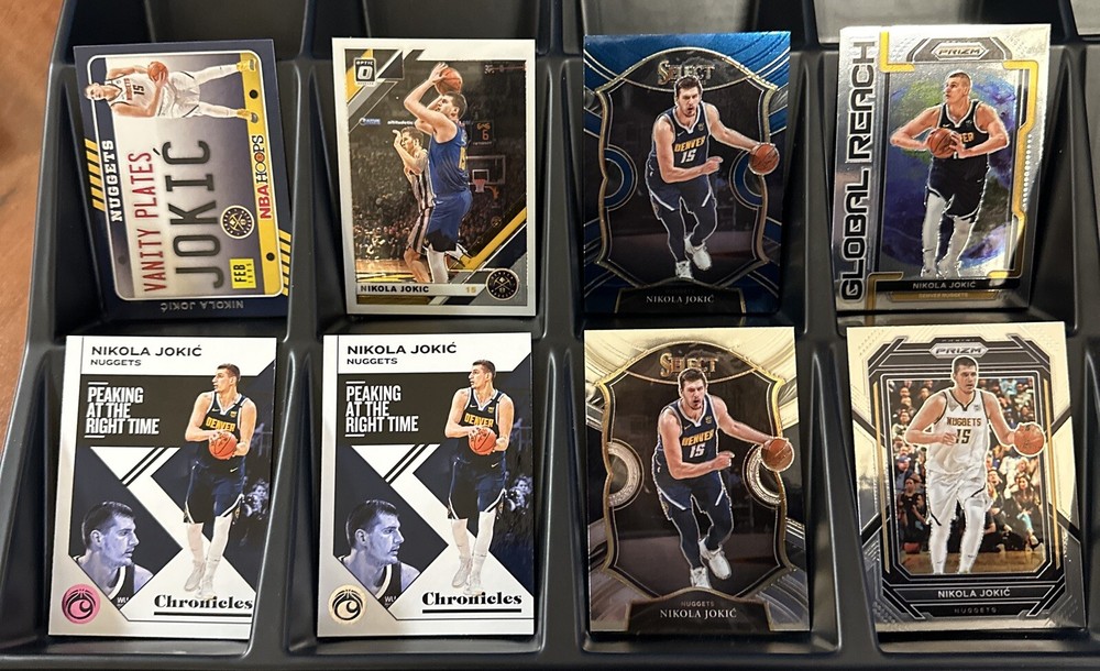 Nikola Jokic 8-Card Lot Panini Optic Prizm Select Denver Nuggets MVP Star